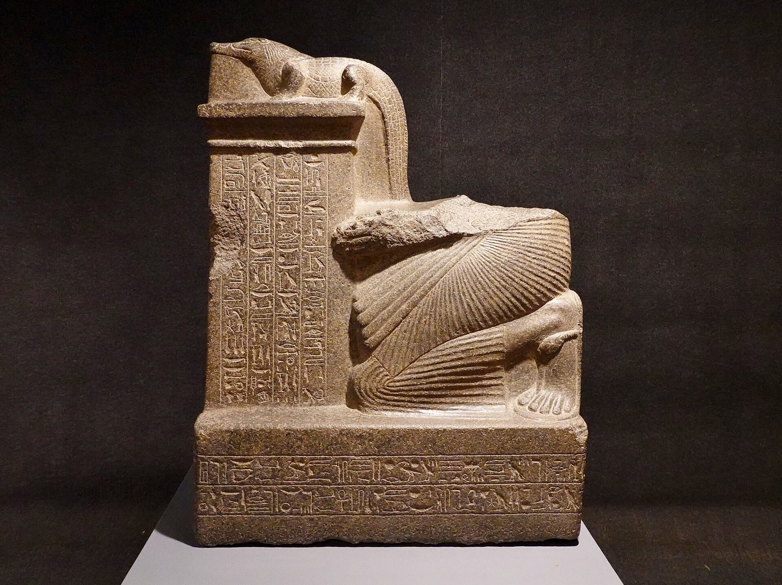 Votive animal-related object displayed in Luxor Museum